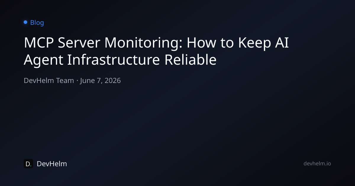 MCP Server Monitoring: How to Keep AI Agent Infrastructure Reliable ...