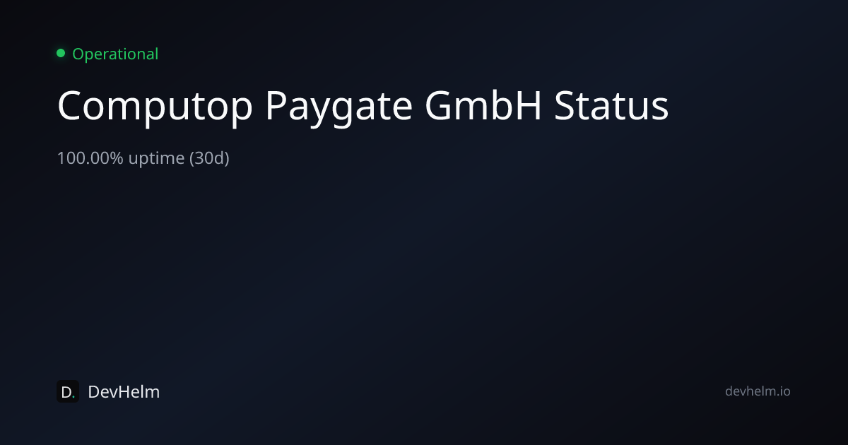 Is Computop Paygate GmbH Down? Live Computop Paygate GmbH Status ...
