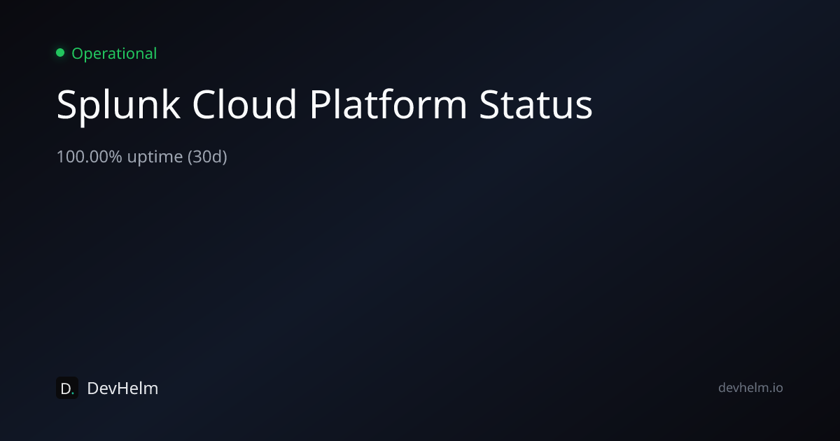 Is Splunk Cloud Platform Down? Live Splunk Cloud Platform Status ...